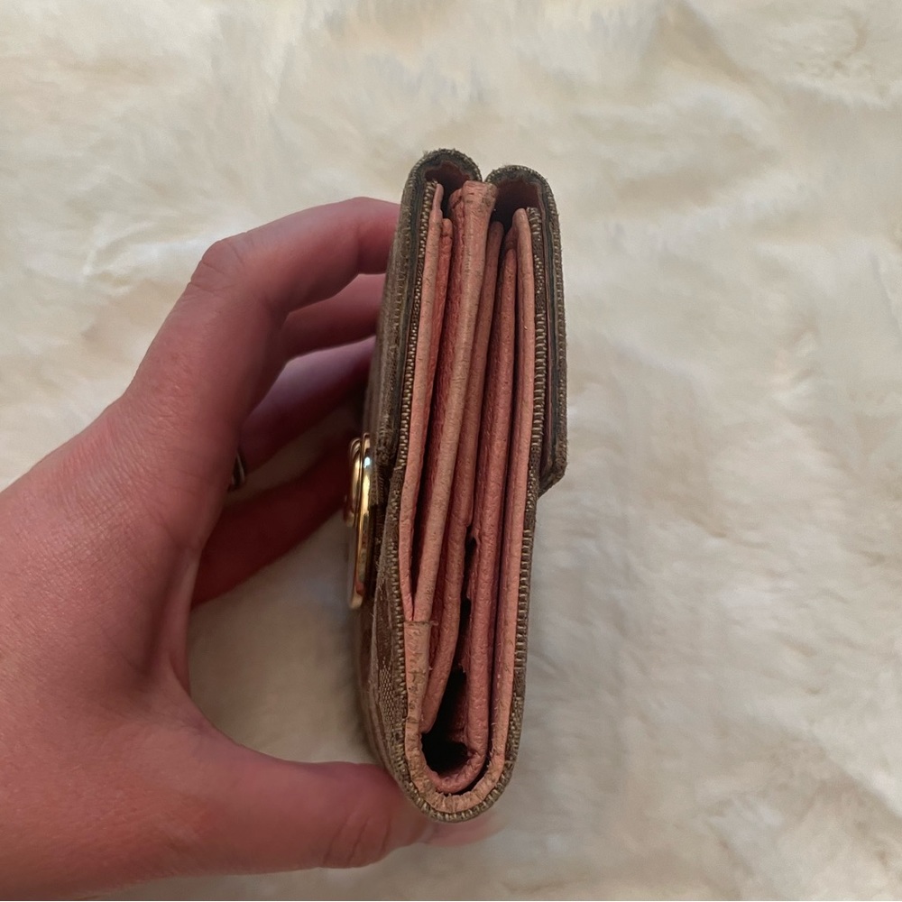 Authentic GUCCI GG Logo Canvas Leather Bifold Wallet - Picture 5 of 6
